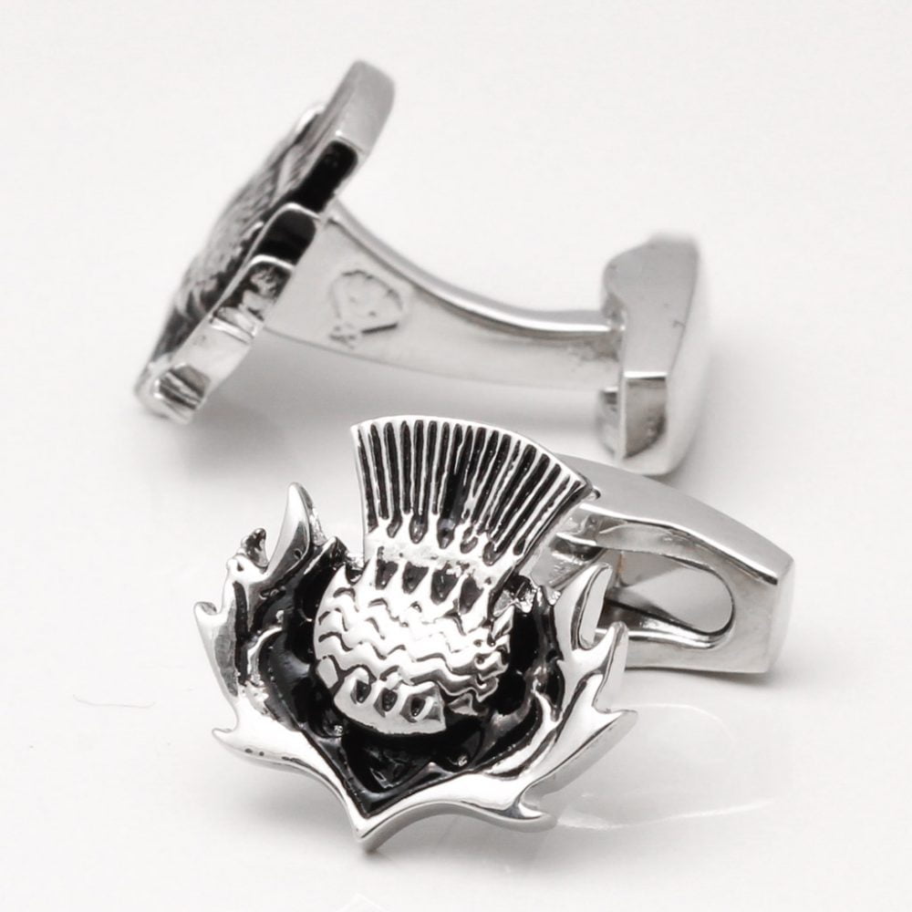 Scottish Thistle Cufflinks by Badger & Brown. The Cufflink