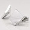 Sculptured Silver Square Cufflinks 1 of 1 1
