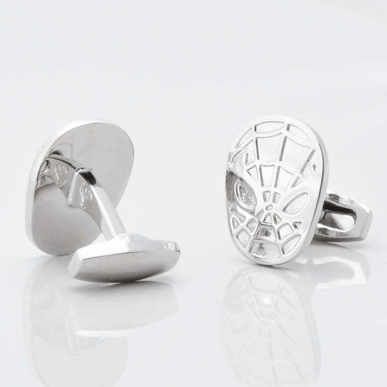 Silver Spiderman Cufflinks Gallery 1 of 1