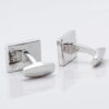 Silver Suble Engraved Initial Cufflinks Gallery 1 of 1