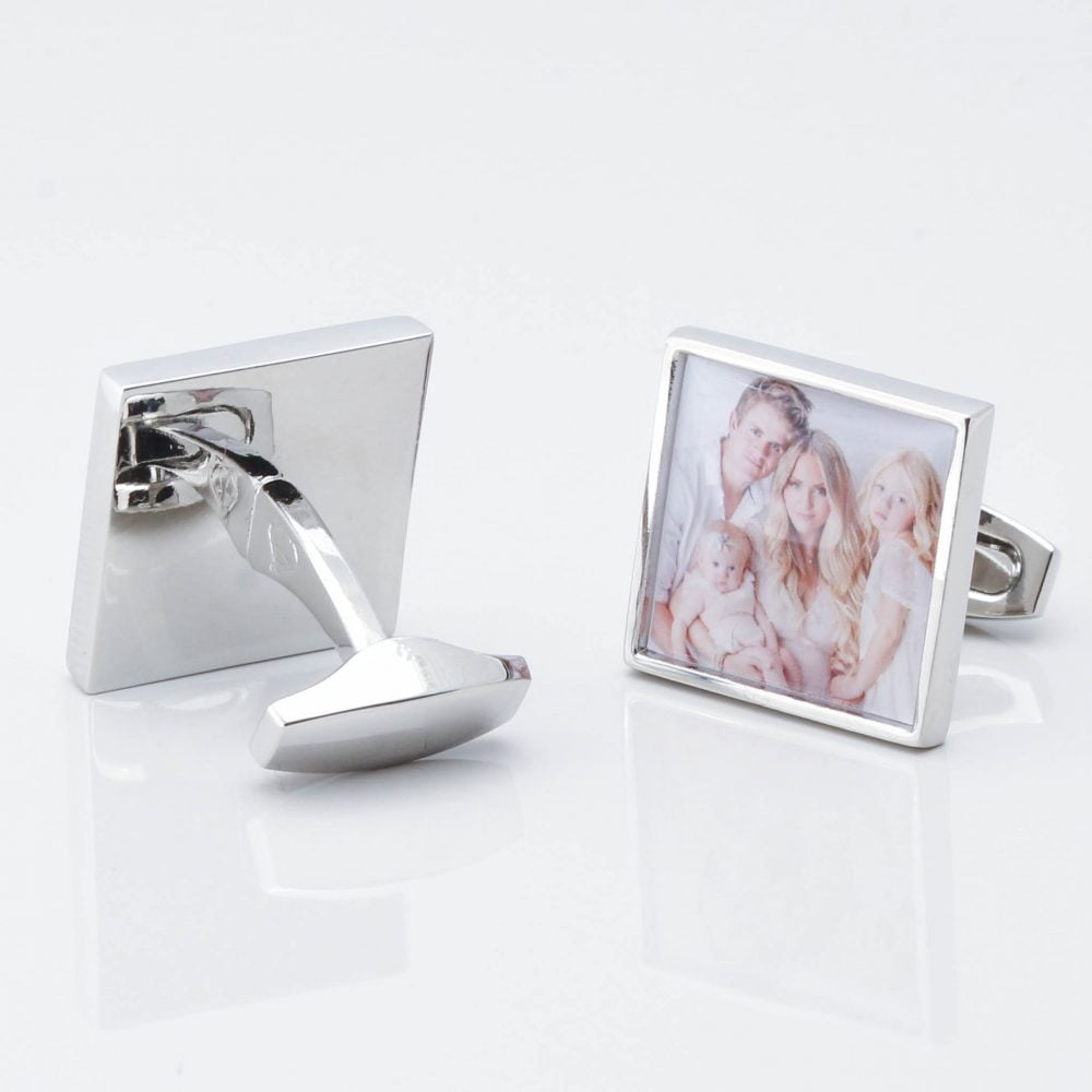 Square Personalised Photo Cufflinks Gallery 3008