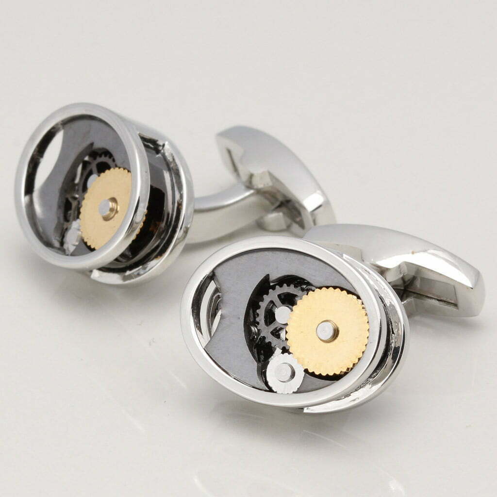 Clock Cufflinks by Badger & Brown. Handcrafted and Personalised.Badger