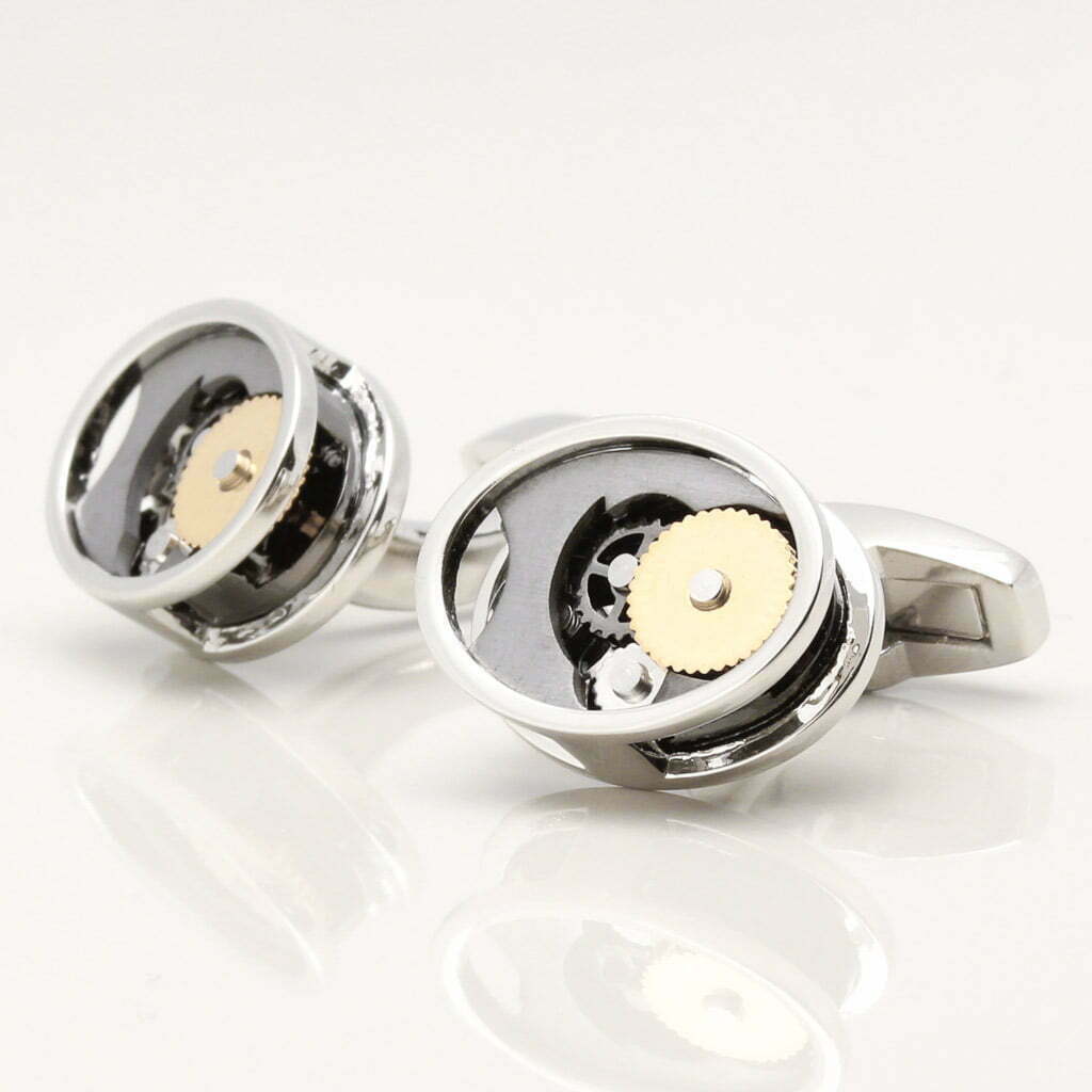 Clock Cufflinks by Badger & Brown. Handcrafted and Personalised.Badger