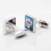 SQUARE ENGRAVED CUFFLINKS WITH PHOTO GALLERY 1 of 1