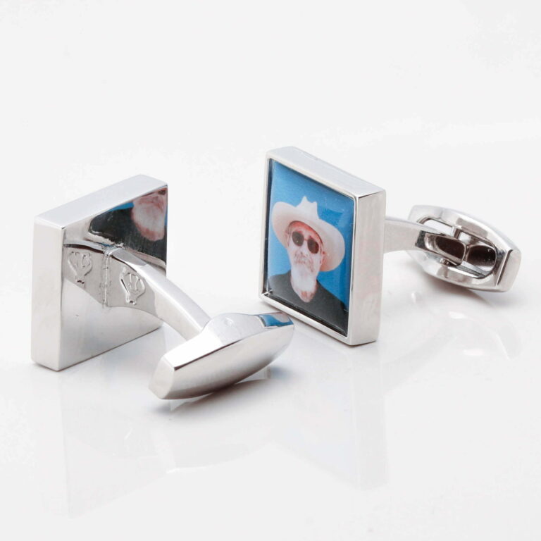 SQUARE ENGRAVED CUFFLINKS WITH PHOTO GALLERY 1 of 1