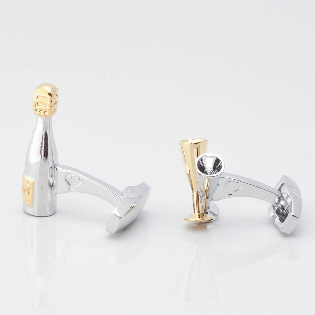 Champagne Bottle Flute Cufflinks Gallery 2812