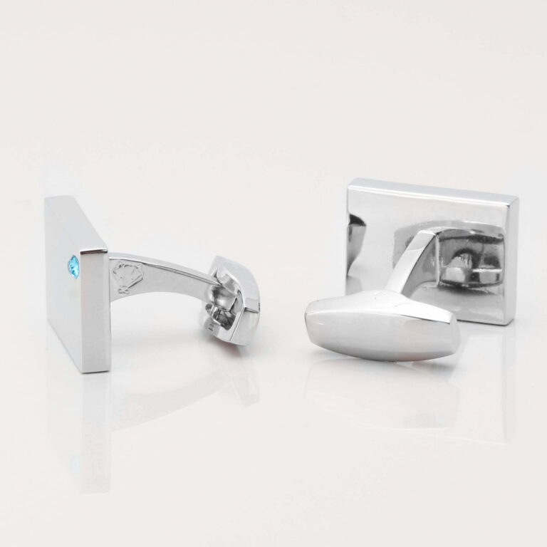 Birthstone Aquamarine Crystal Cufflinks Gallery 1 of 1