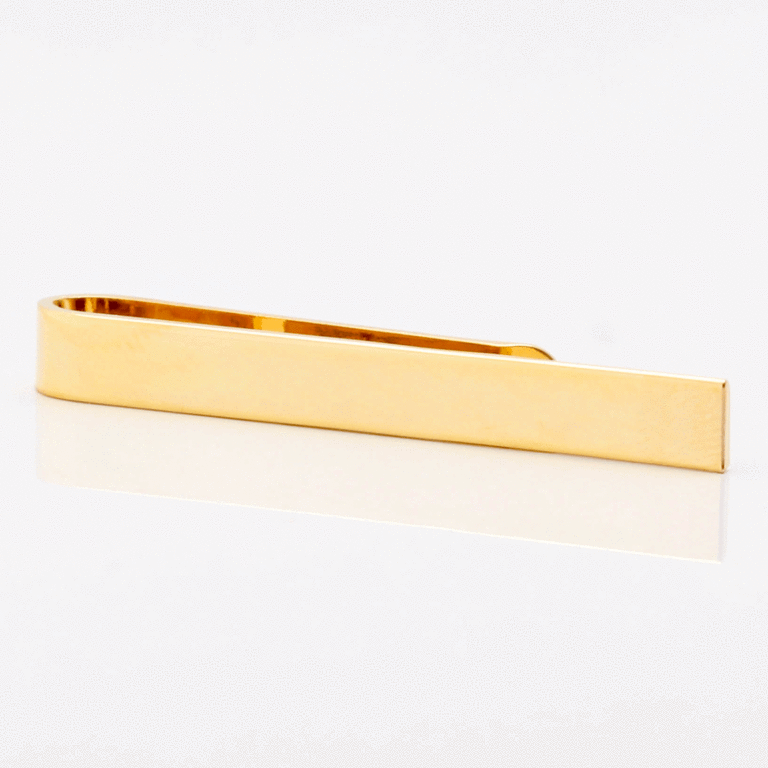 Gold Skinny Tie Bar by Badger & Brown. High Quality Mens Accessories