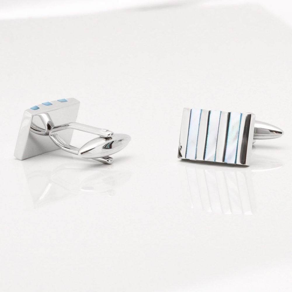 Blue Mother of Pearl Cufflinks Gallery 1 of 1