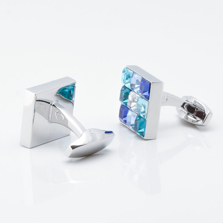 Blue Toned Crystal Cufflinks Gallery