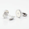Ivory Cufflinks with Clear Crystals Gallery