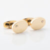 Oval Gold Diamond Cufflinks