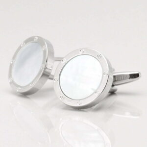 Round Mother of Pearl Port Hole Cufflinks 1 of 1 1