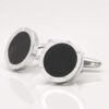 Round Onyx Port Hole Cufflinks 1 of 1 1