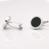 Round Onyx Port Hole Cufflinks Gallery 1 of 1 1