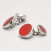 Sterling Silver Round Cornelian Cufflinks 1 of 1