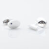 Sterling silver oval with offset sapphire cufflinks gallery 2