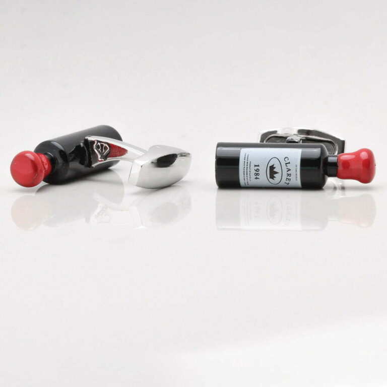 Red Wine Bottle Cufflinks Gallery 1 of 1 1