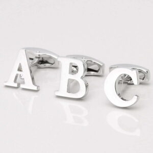 Silver Letter Cufflinks