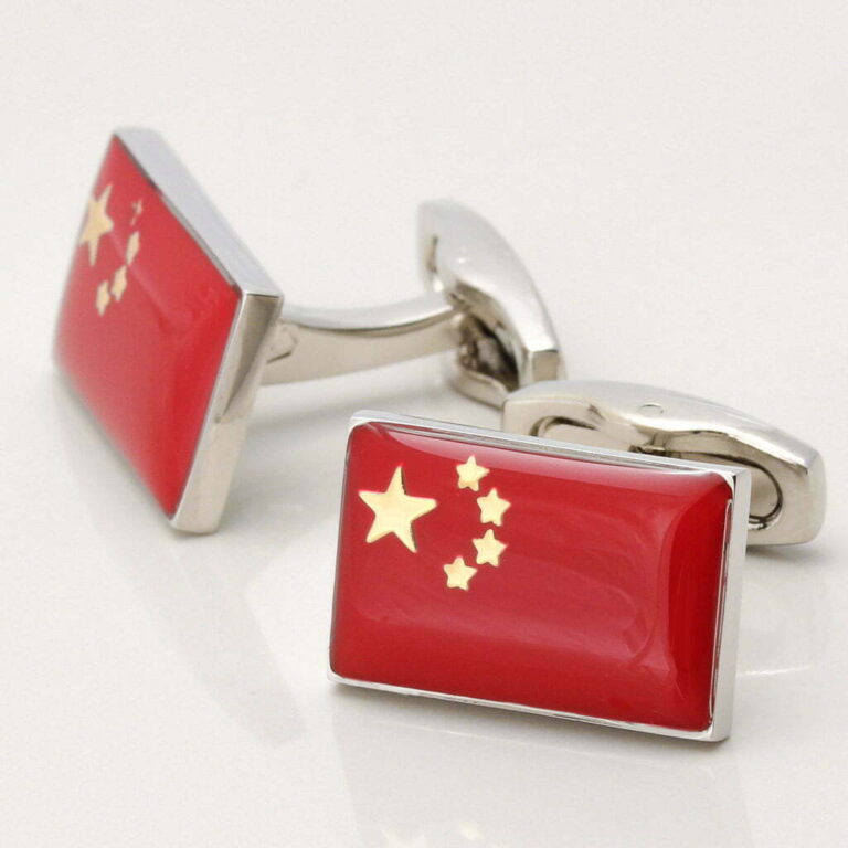 Chinese Flag Cufflinks 1 of 1 1
