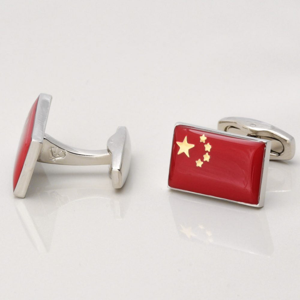 Chinese Flag Cufflinks Gallery 1 of 1