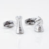 Silver Knight Rook Chess Cufflinks 2893