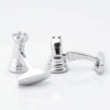 Silver Knight Rook Chess Cufflinks Gallery 2894