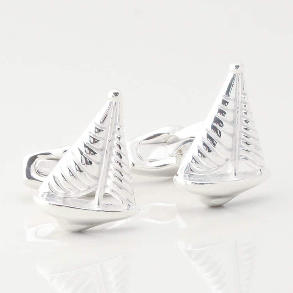 Sterling Silver Sailing Boat Cufflinks 4137