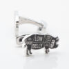 Butchers Cuts of Pork Pig Cufflinks