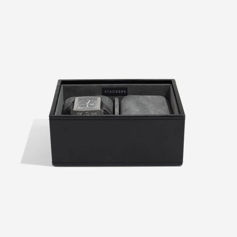 Black Cufflink Watch Box Gallery 3