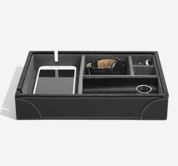 Heritage Black Valet Tray Gallery Badger and Brown Cufflink Specialists