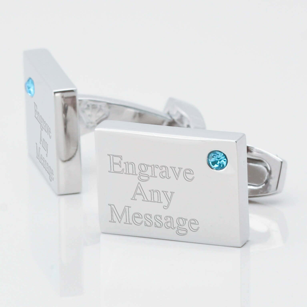Birthstone-Aquamarine-Crystal-Cufflinks-new-engraved