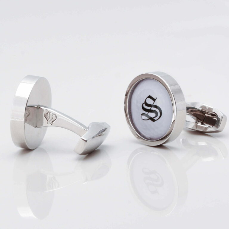 Golf Ball Initial Cufflinks Gallery 1 of 1