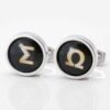 Personalised Greek Letter Cufflinks Gallery 1 of 1