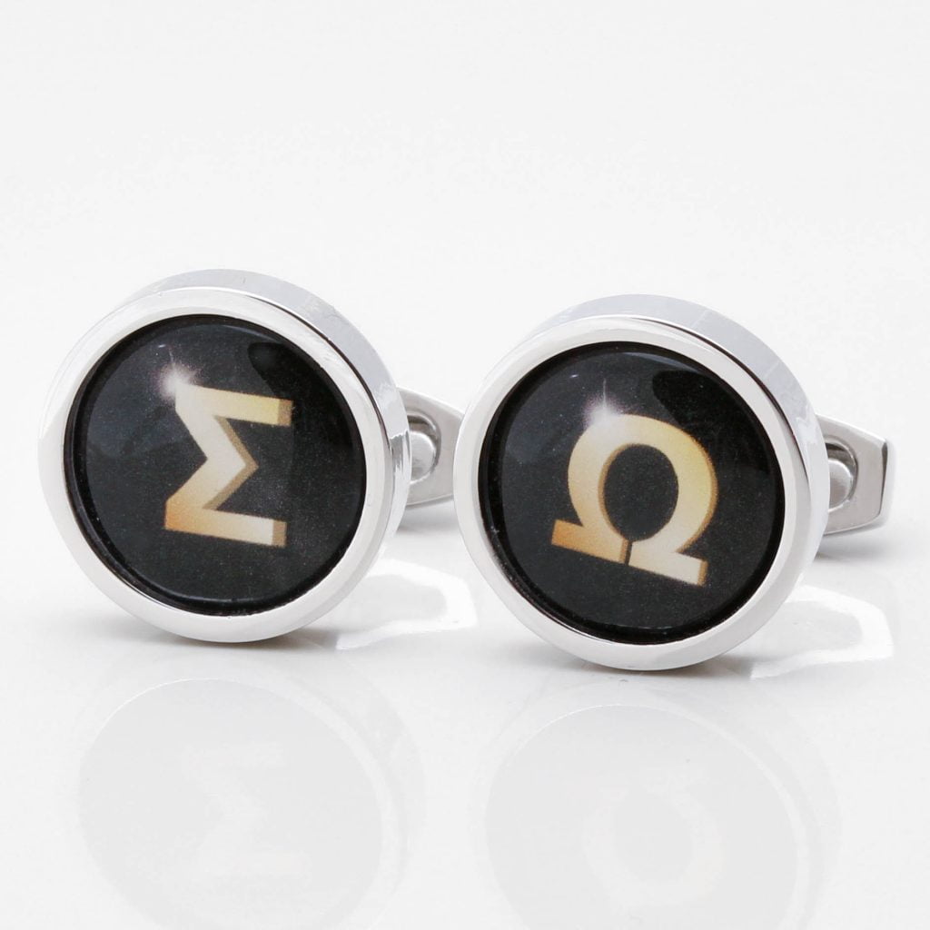 Personalised Greek Letter Cufflinks Gallery 1 of 1