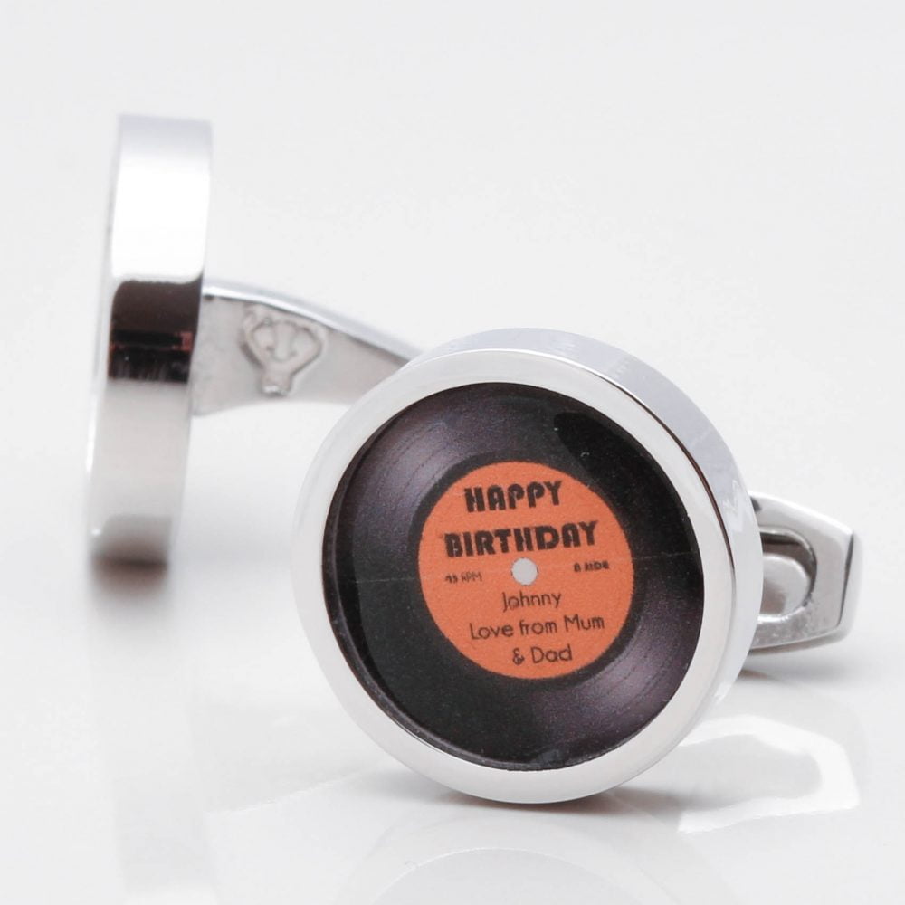 Personalised Record Cufflinks Gallery 1 of 1