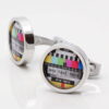 Personalised TV Test Card Cufflinks 1 of 1