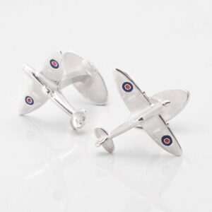 Sterling Silver Spitfire Cufflinks with RAF Roundels 1 of 1