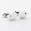 Oval Silver Sapphire Cufflinks Gallery