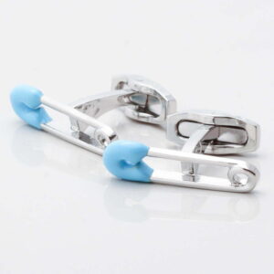 Blue Baby Safety Pin Cufflinks 1 of 1
