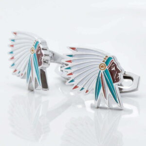 NATIVE AMERICAN INDIAN CHIEF CUFFLINKS 1 of 1 1