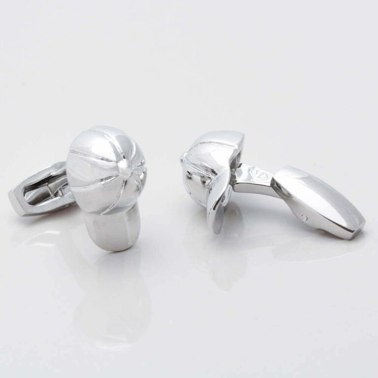 Silver Baseball Cufflinks Gallery 2