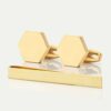 TIE BAR SETS3 HEXAGON GOLD