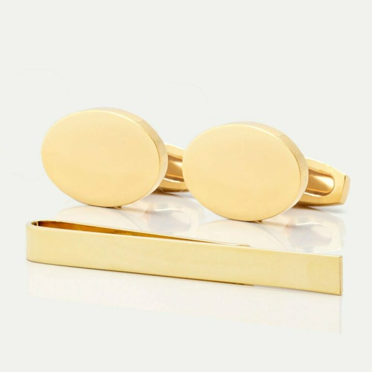 TIE BAR SETS3 OVAL GOLD