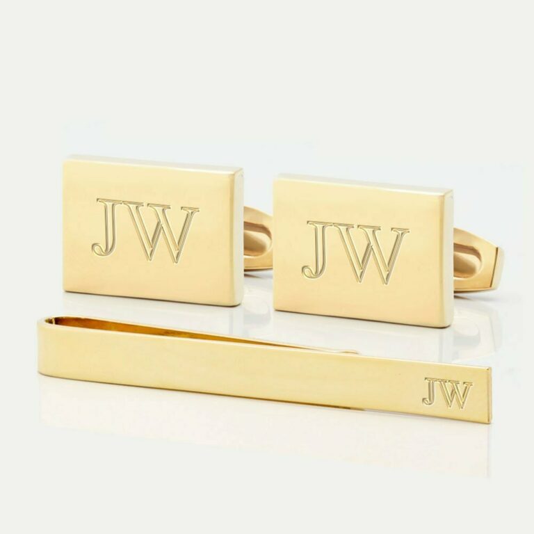 TIE BAR SETS3 gold rect init