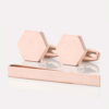 TIE BAR SETS3 hexagon rose