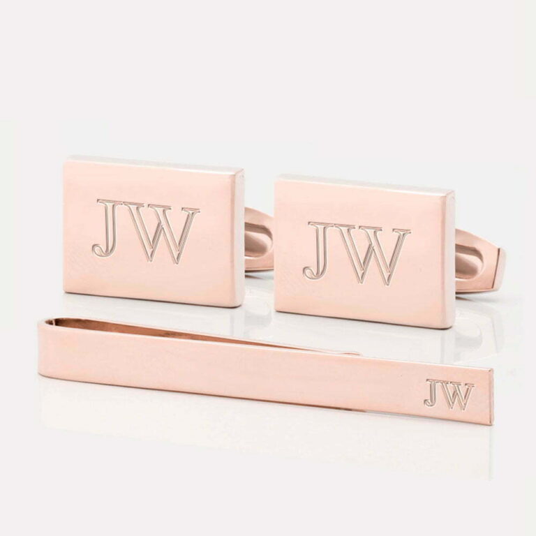 TIE BAR SETS3 rose rect init 2