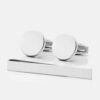 TIE BAR SETS3 silver circle
