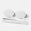 TIE BAR SETS3 silver oval