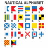 set of maritime signal flags vector 22390670